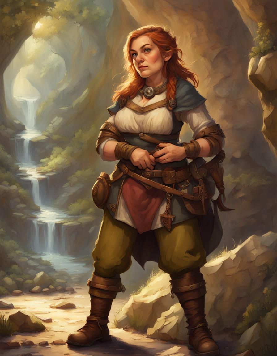Kind Young Dwarf Adventurer in a Medieval Setting