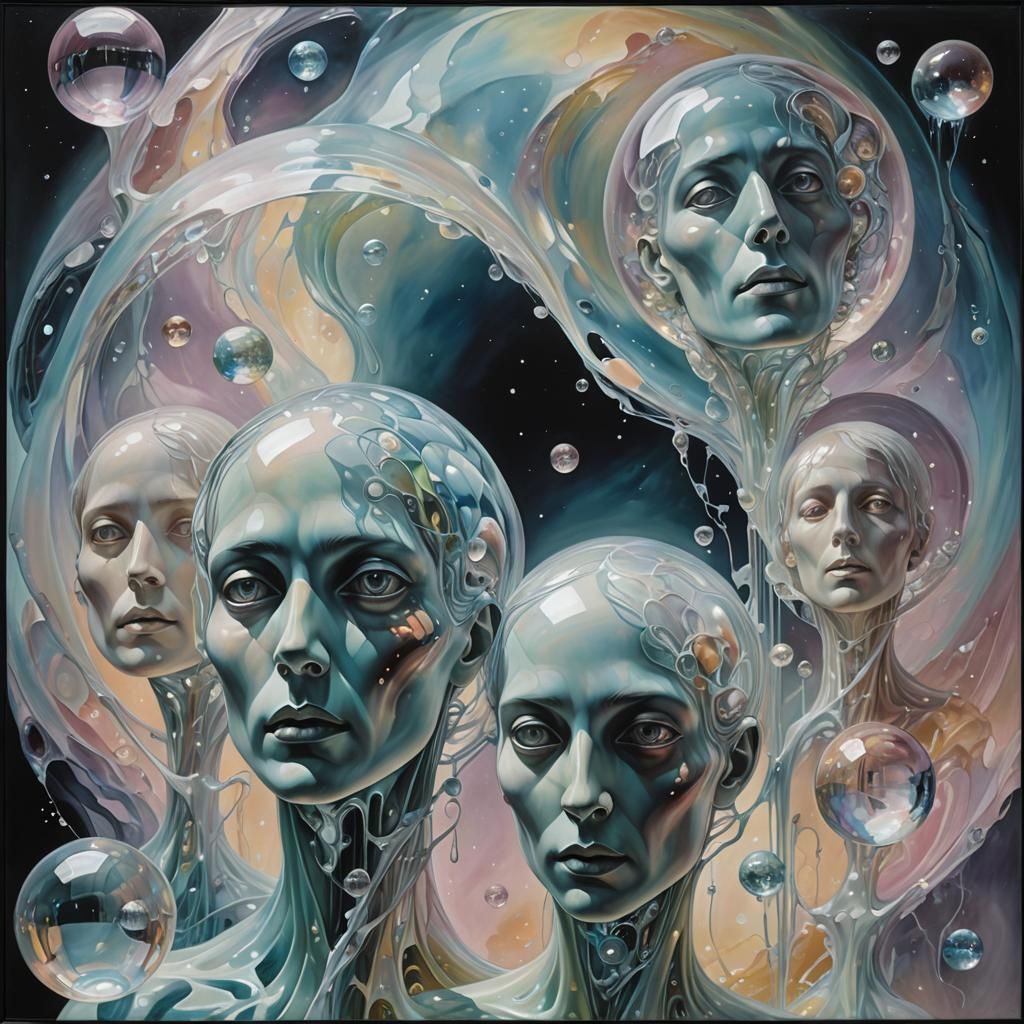 Surreal Crystal: Fractured Identities in Dreamlike Colors