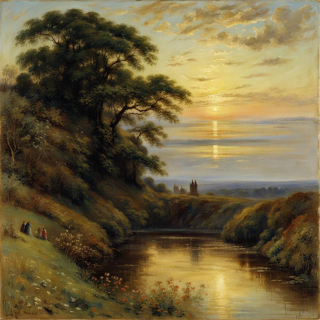 Romantic Landscape in Goodwin and Mostyn Style
