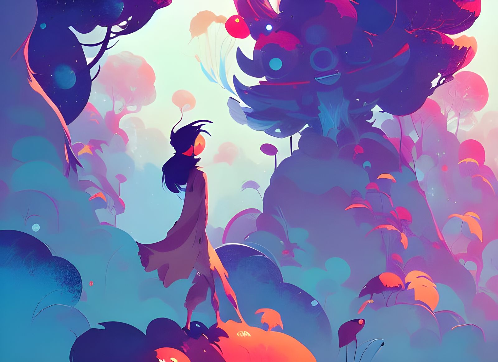 Spirits in Space: A Digital Illustration