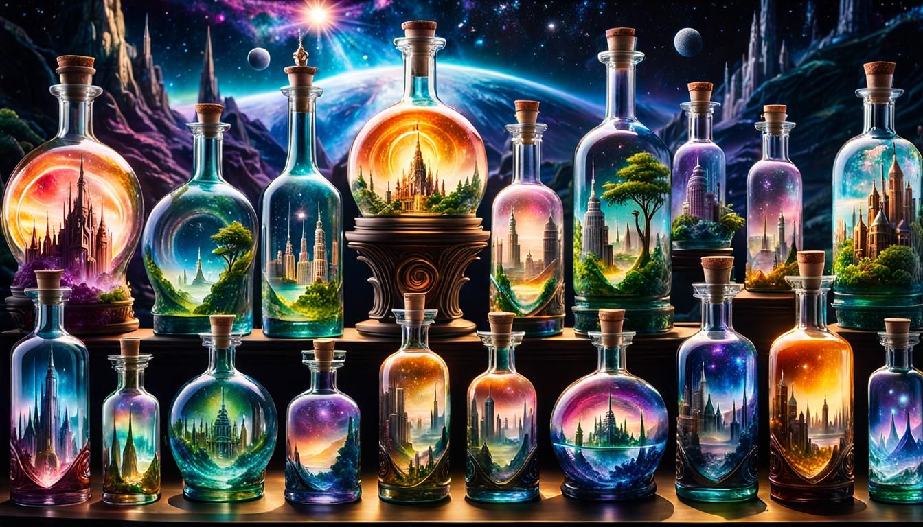 Utopian City in a Bottle in Space