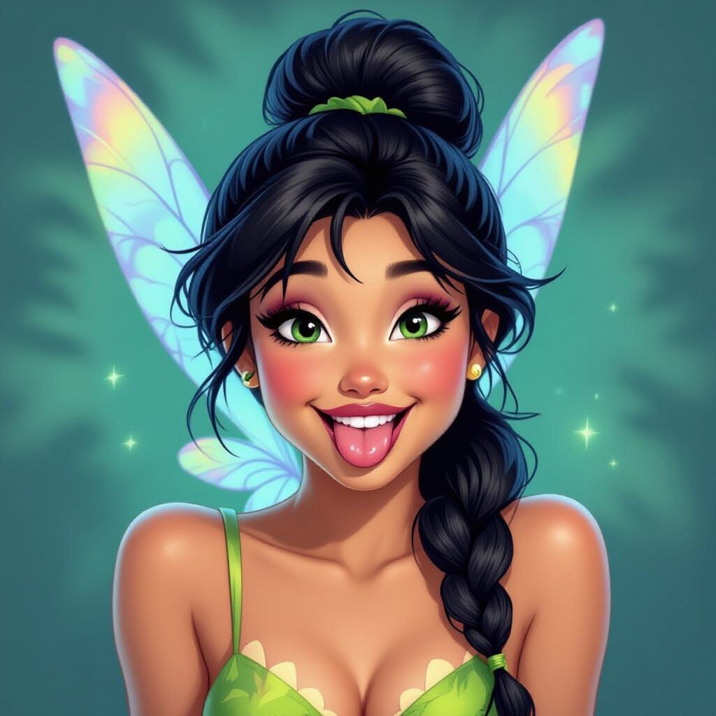 Tie-Dyed Fairy Sticking Tongue Out