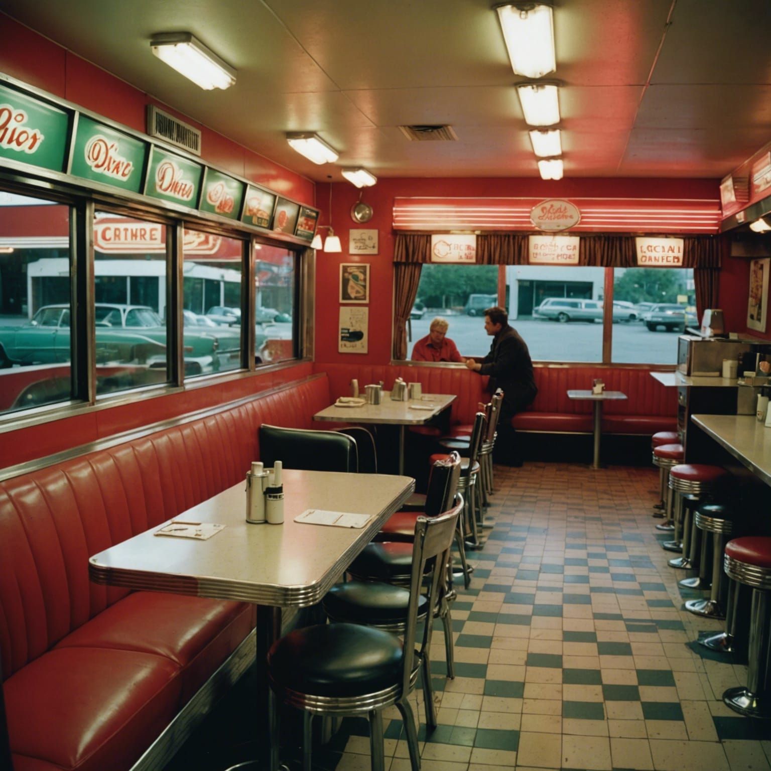 Diner Interior in Stephen Shore Style