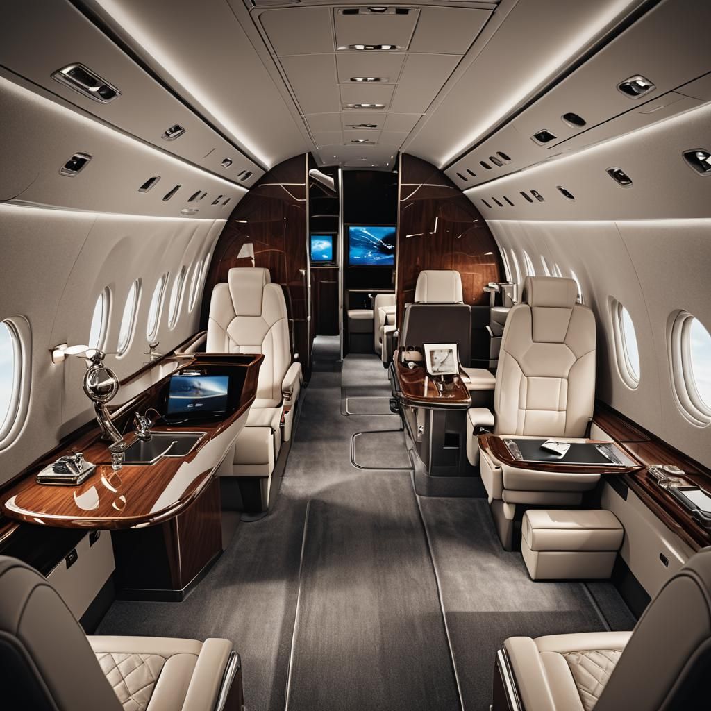 Hyperrealistic Luxury Jet in Cinematic Shot