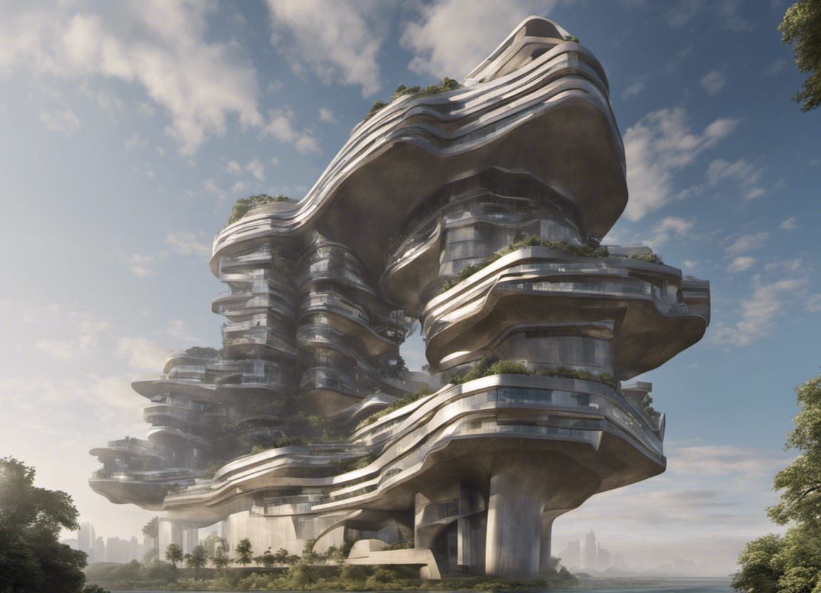 Monumental Architecture Inspired by Hadid and Mondrian