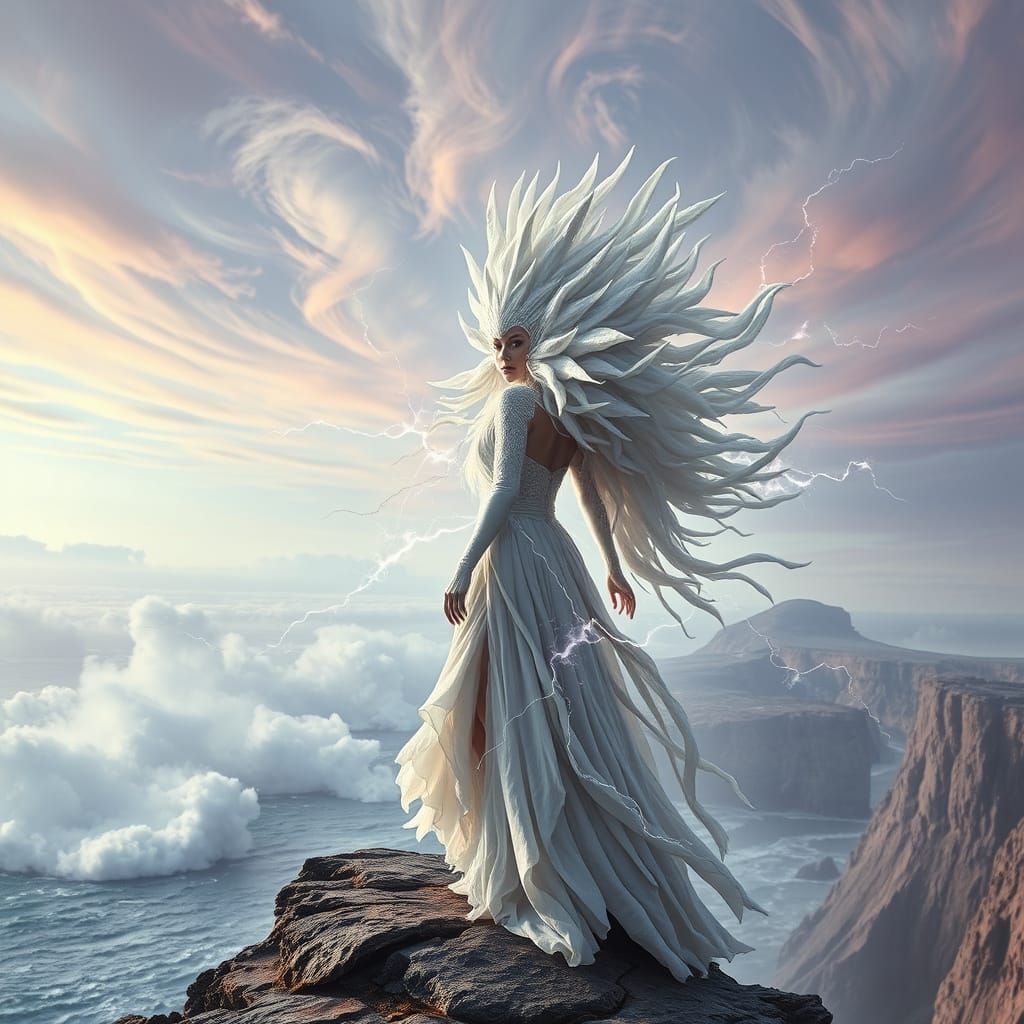 Sorceress Transformed by Crystal Magic on Alien Shore