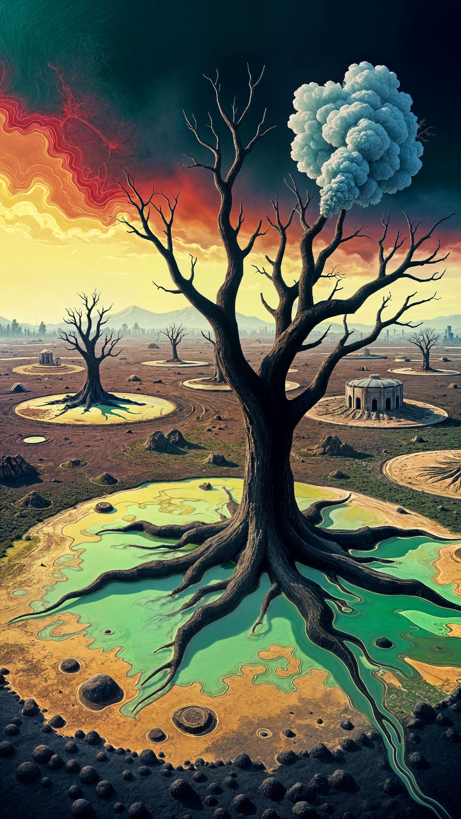 Barren Toxic Earth Landscape