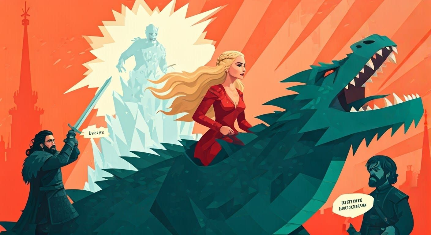 Game of Thrones Characters in Soviet Cartoon Style