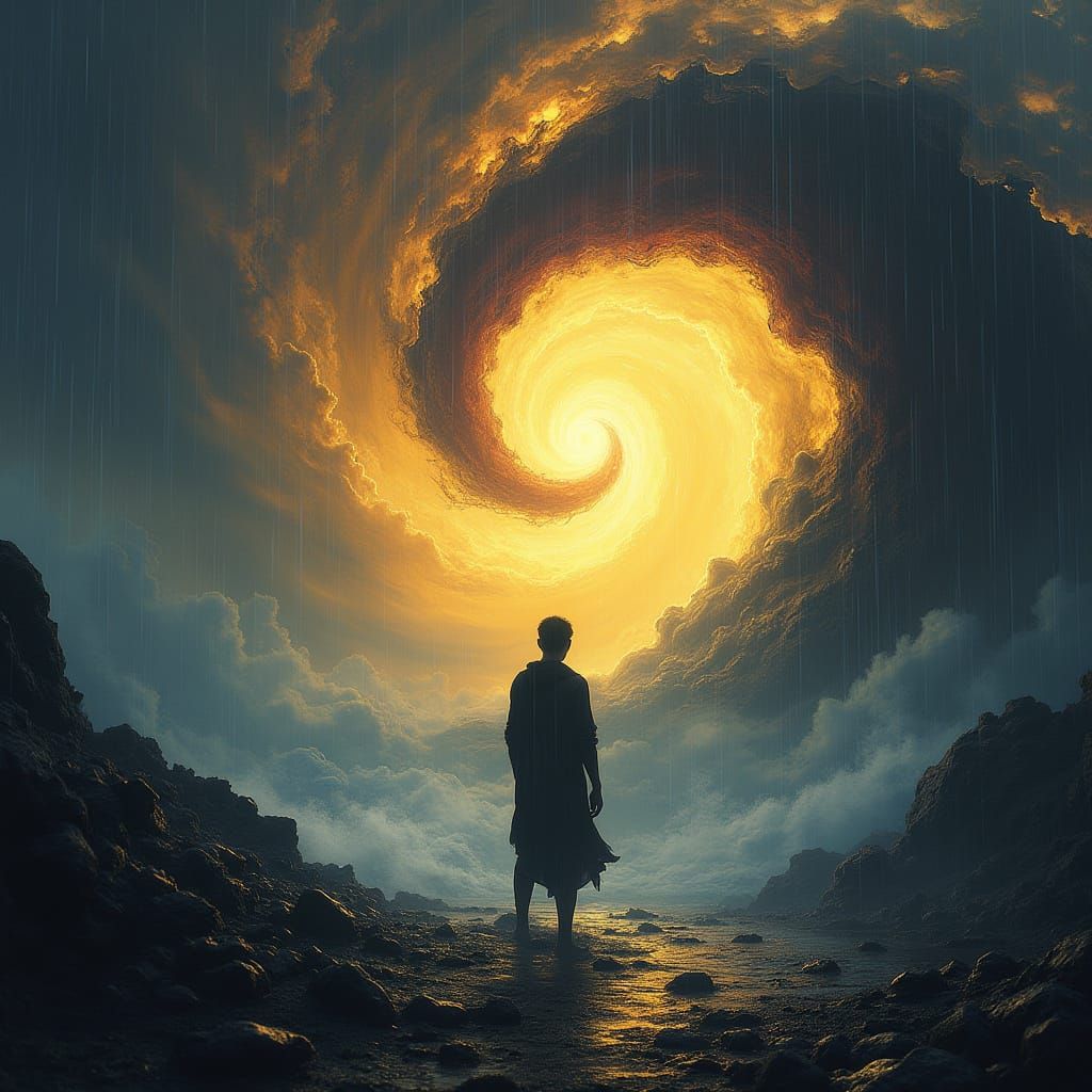 Tormented Soul in a Vortex of Sorrow