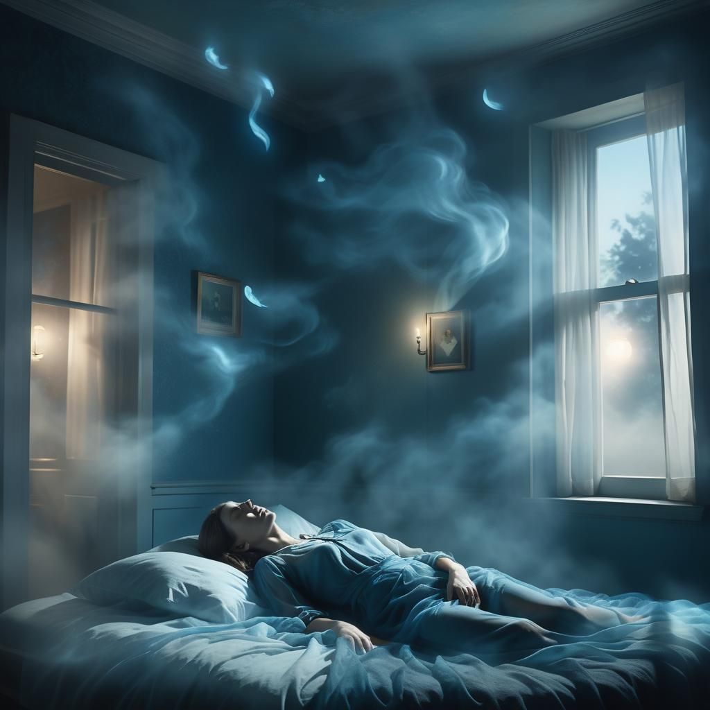 Ethereal Soul Ascends in Dreamlike Surrealism