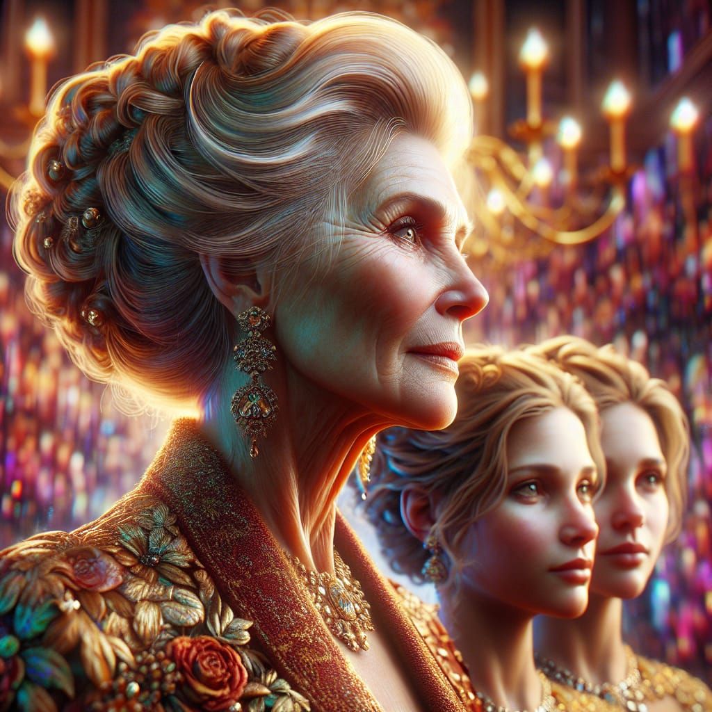 Opulent Woman in Hyperrealistic Style