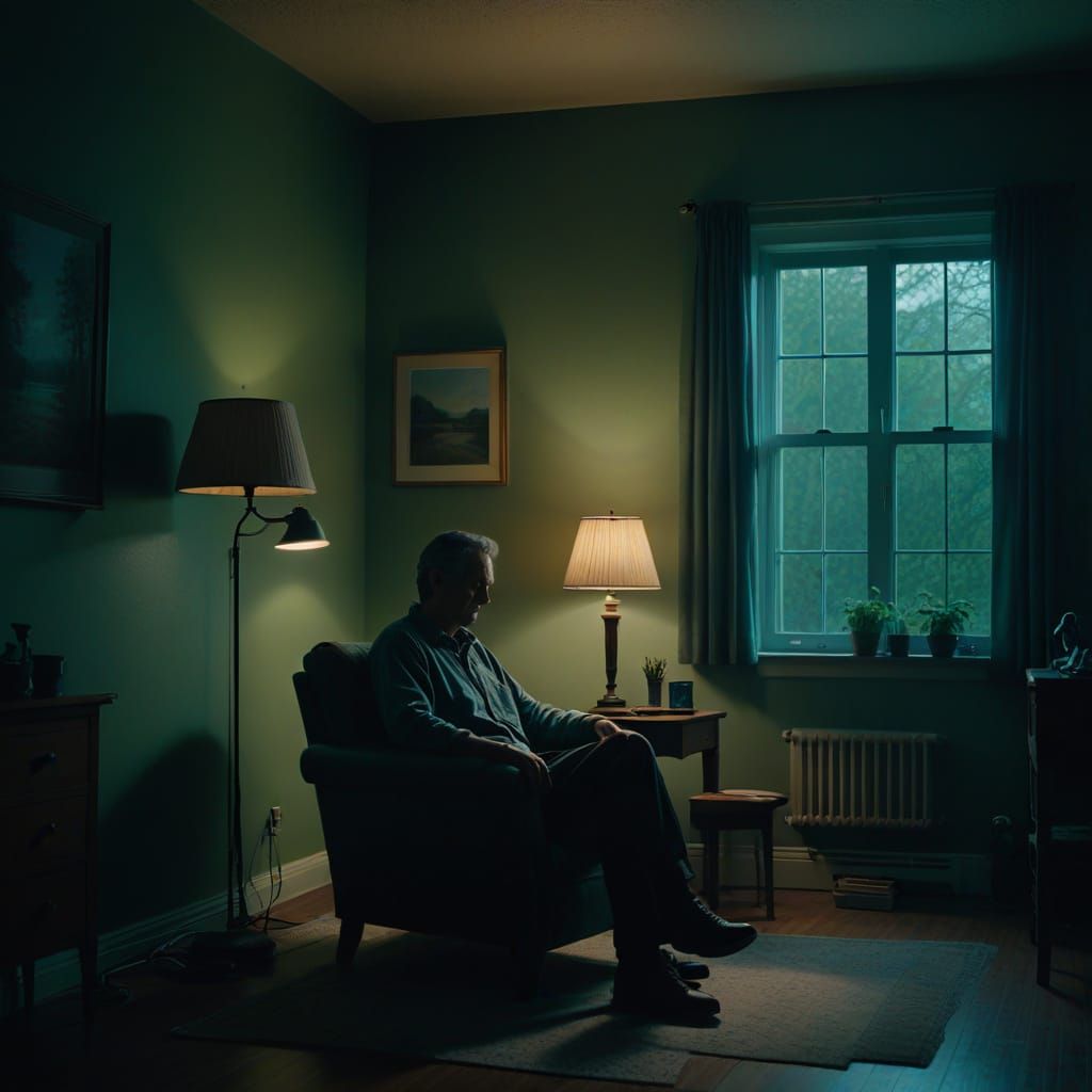 Ethereal Portrait in Moody Lighting