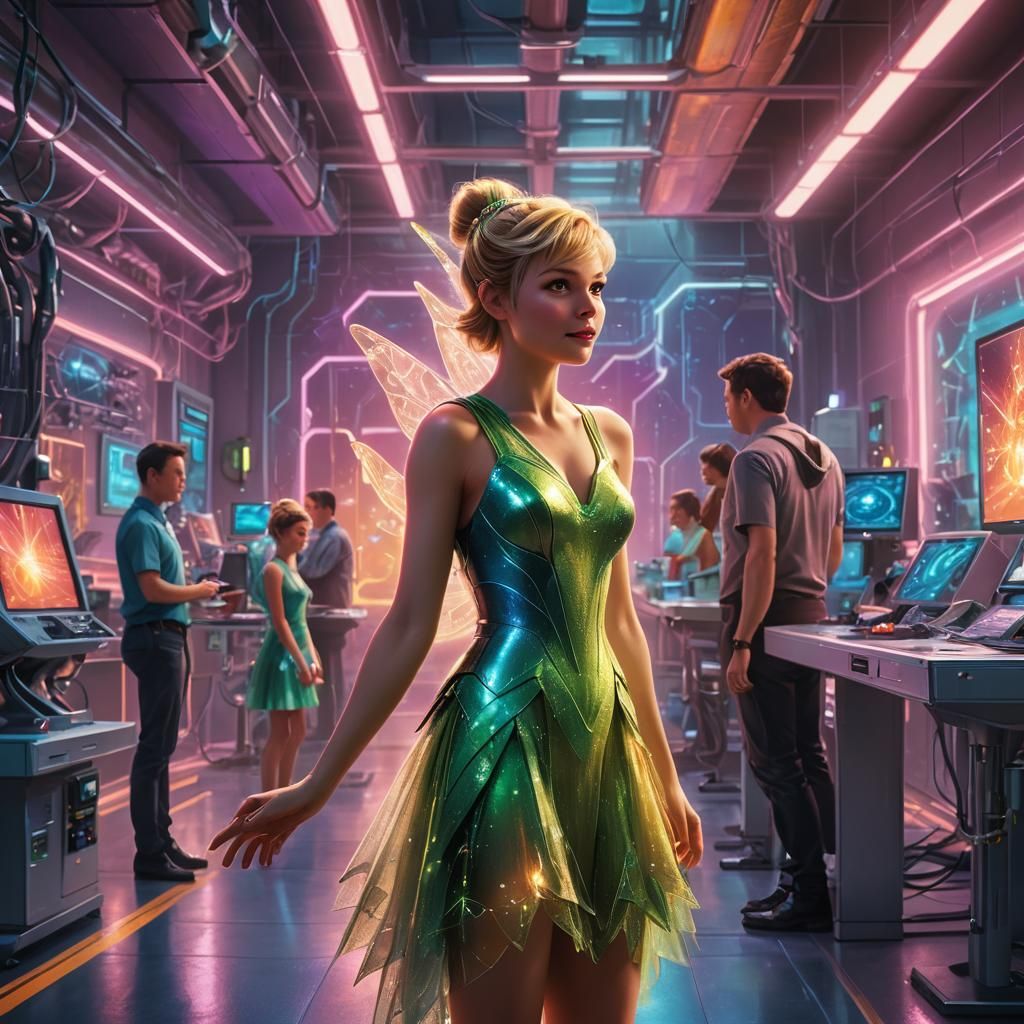 Tinkerbell and Elon Musk in Tomorrowland Labs