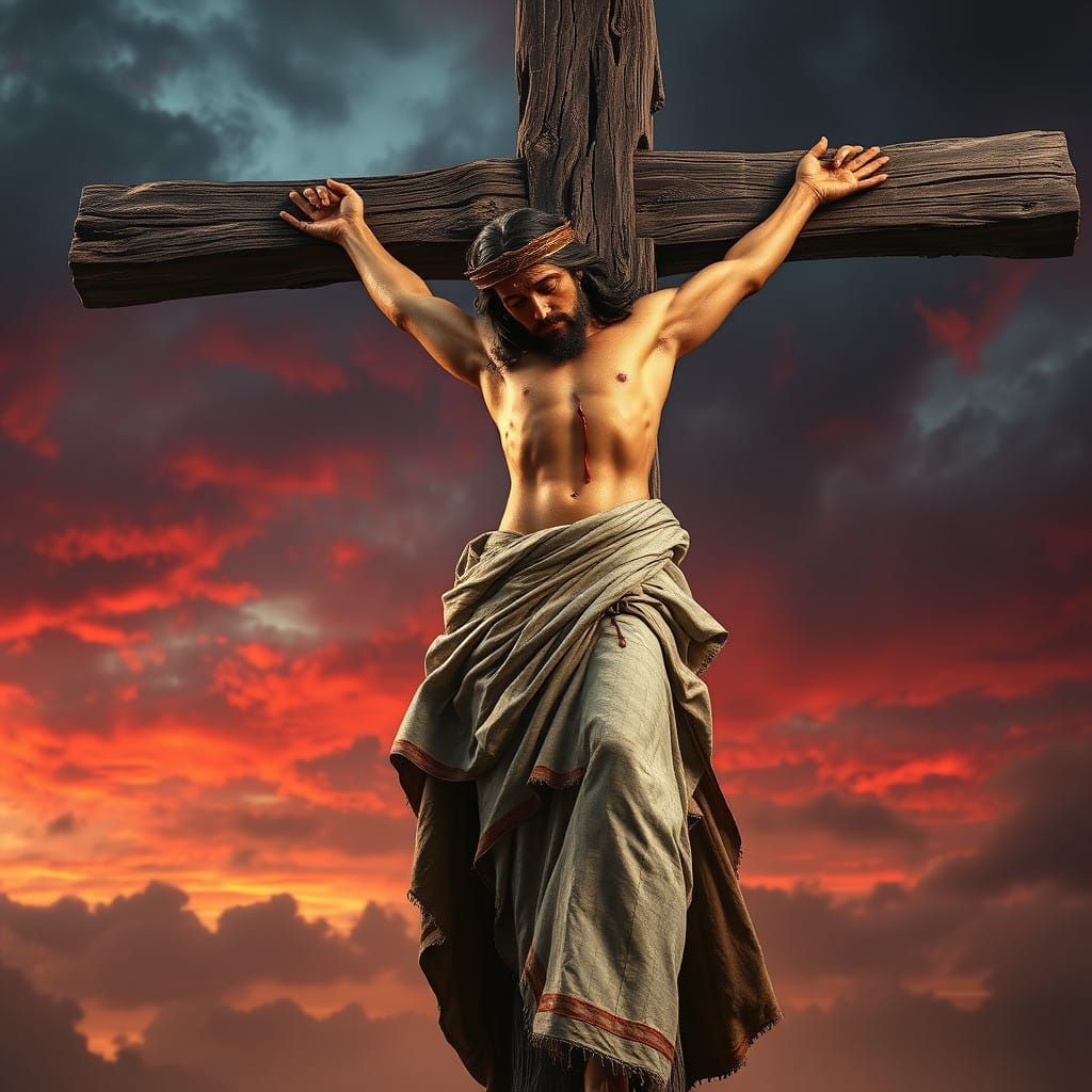 Jesus, the King of Kings, Sacrificed on the Cross in a Haunt...