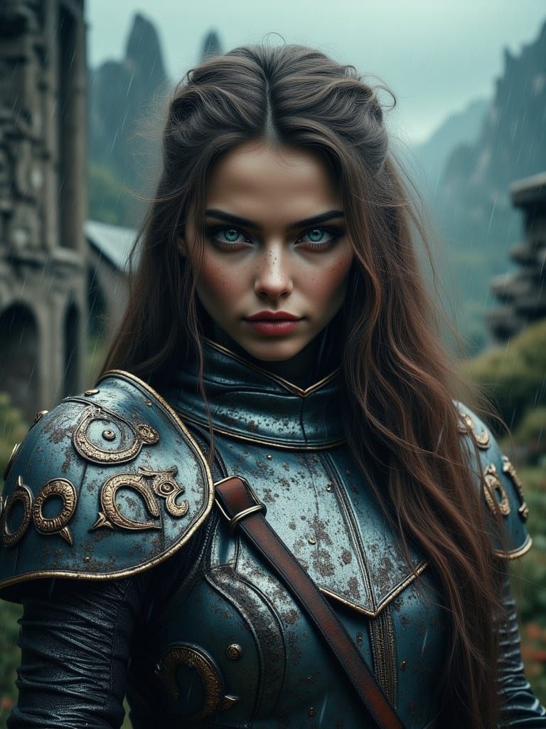 Ethereal Lady Knight in Ancient Armor