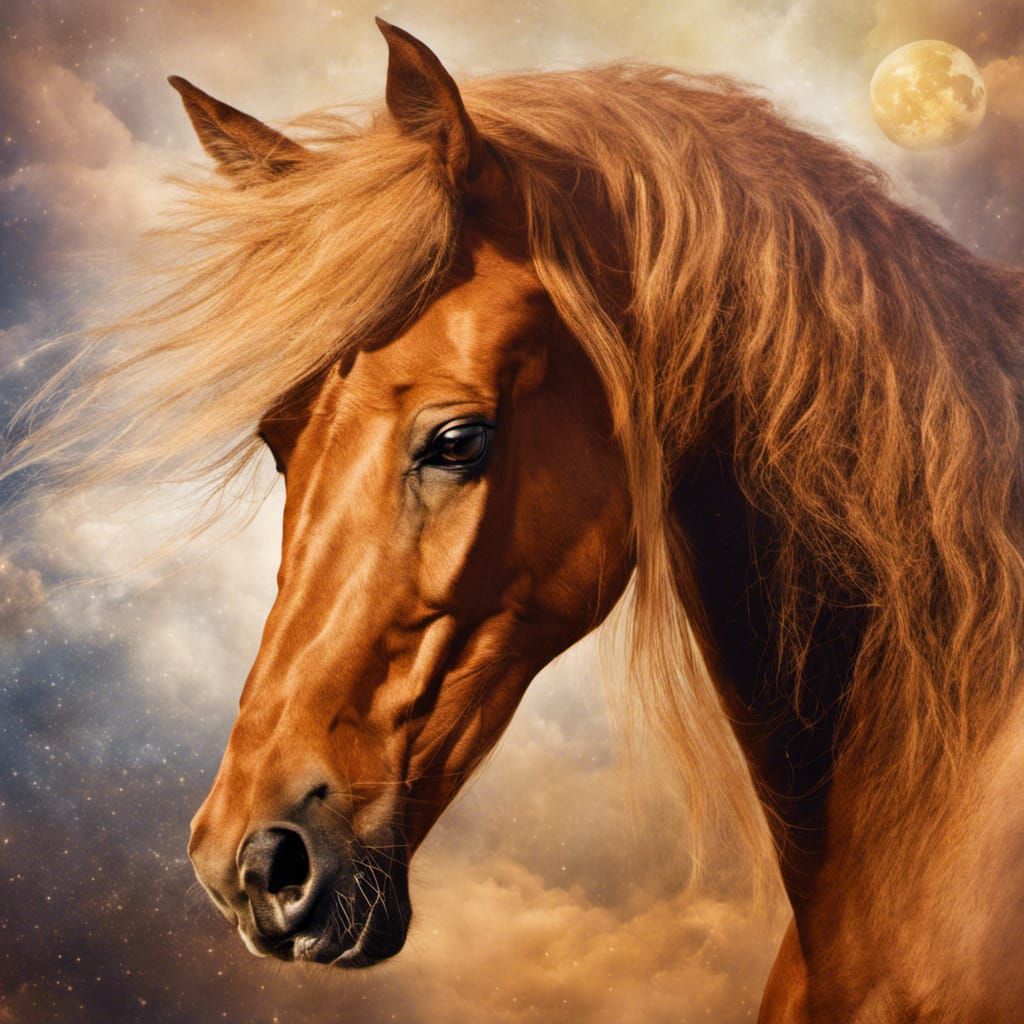 Study of a chestnut horse.