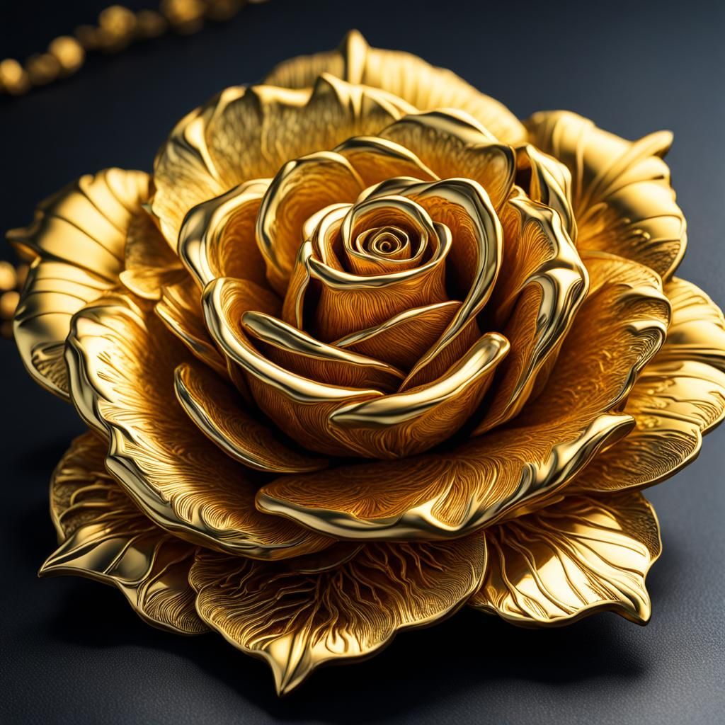 gold metal rose