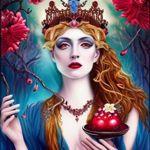 Persephone, Queen of the Underworld, Fantasy Art