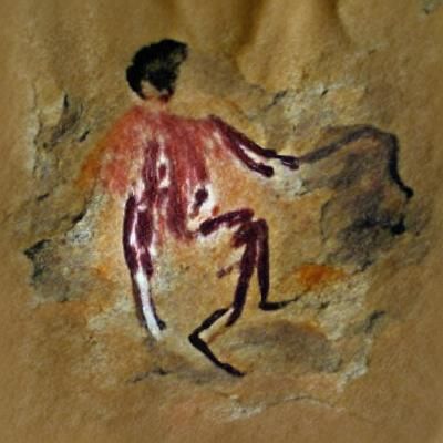 Primitive Cave Painting of a Person
