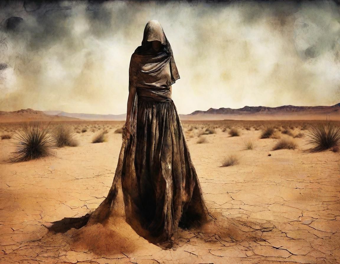 Tormented Wraith in Desert Drought, Grunge Style