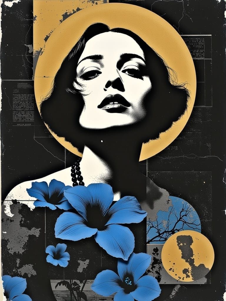 Glamorous Art Deco Goddess in a 1940s Nightclub