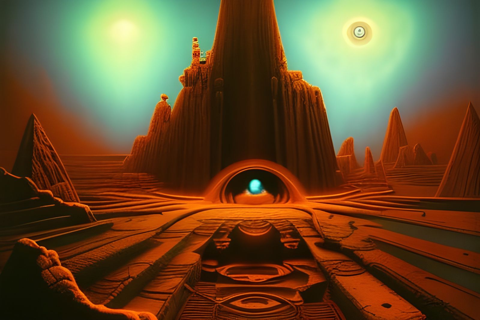 Priestess at Star-Gate: Psychedelic Digital Art