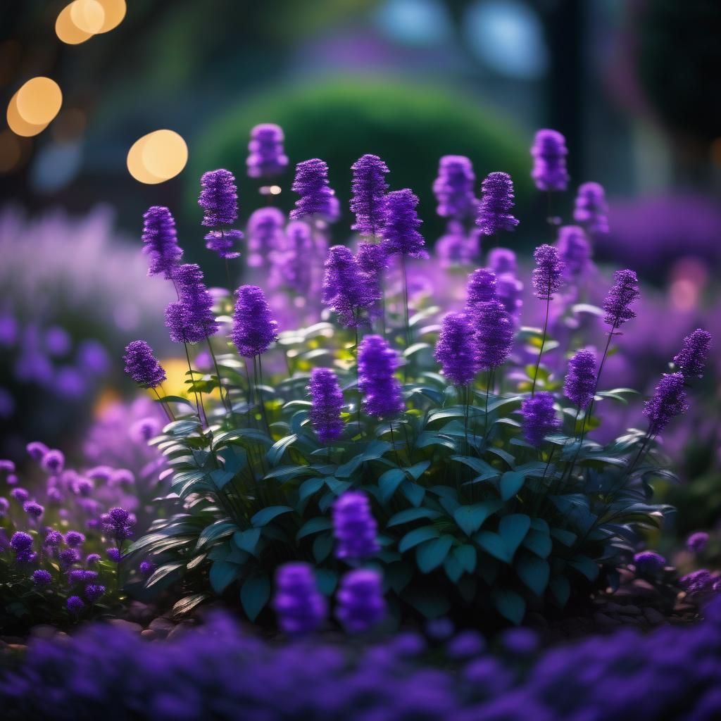 Stunning Purple Garden in Natural Light
