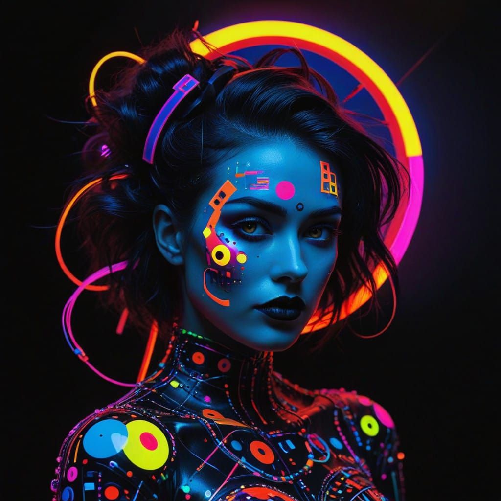 Gothic Abstraction in Neon Colors