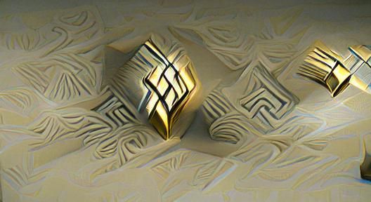 Mjolnir Hammer in Art Deco Style