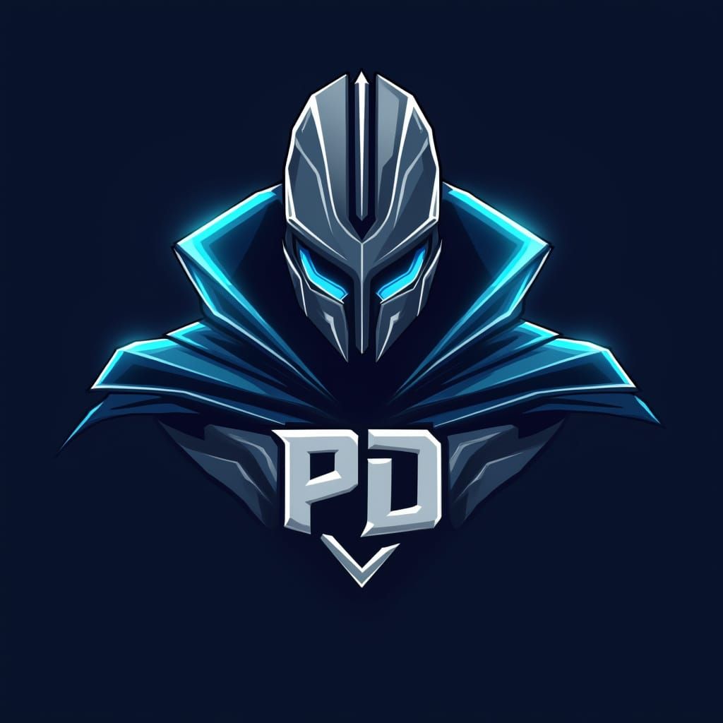 Futuristic Superhero Pro Diamond Logo in Vector Art Style
