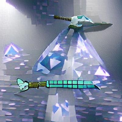 Stylized Diamond Sword Illustration