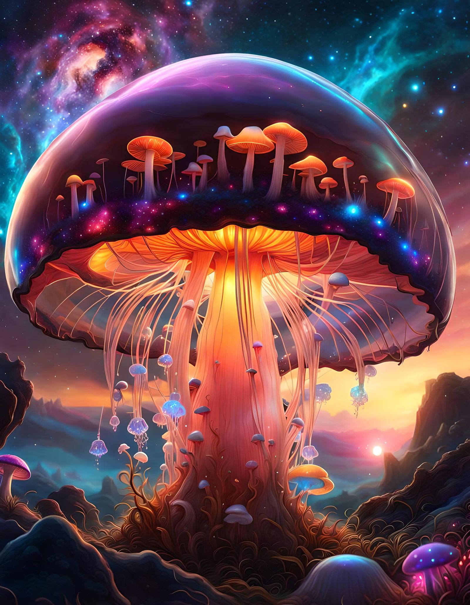 Galaxy mushroom