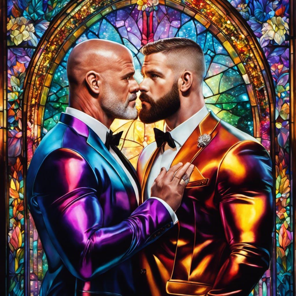 Bill Goldberg and Russell Tovey's Iridescent Wedding