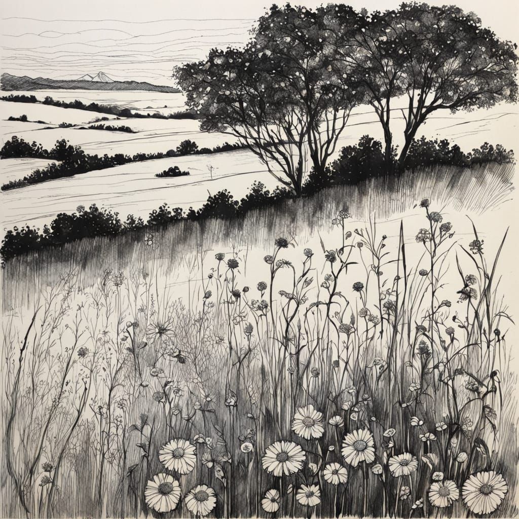 wildflowers in a field