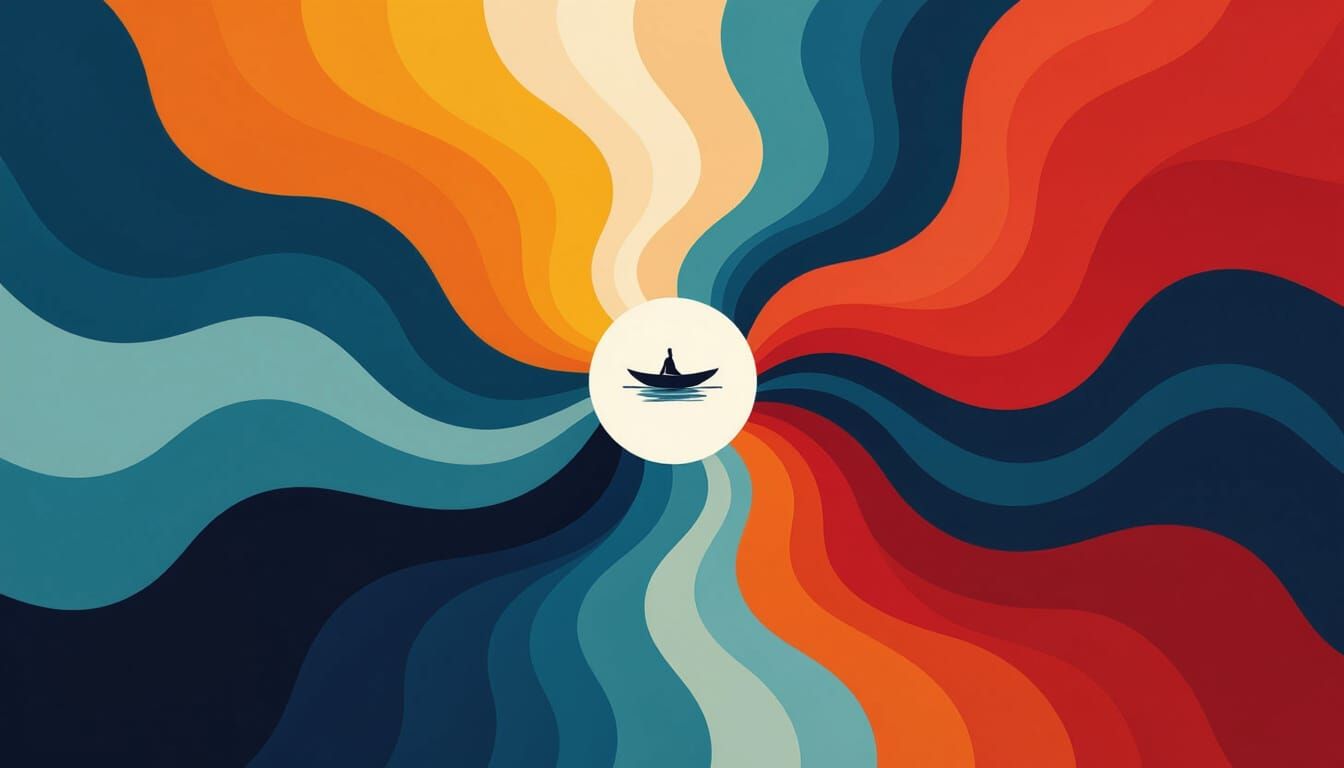 Four Currents Logo with Flowing Streams