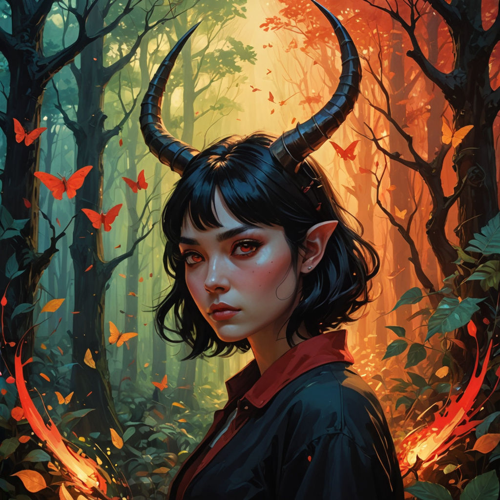 Forest Goddess Conducting Orchestra of Colors and Sound