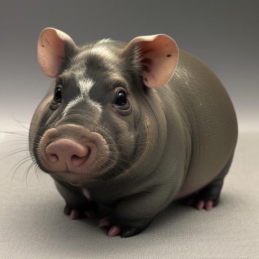 Surreal Pig-Human Hybrids in a Fantastical Setting