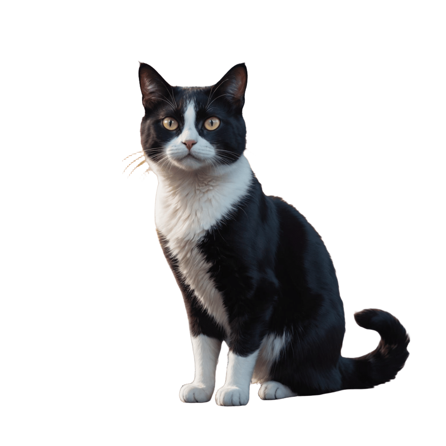 Slender Cat on Dreamy Background: Fantasy Concept Art