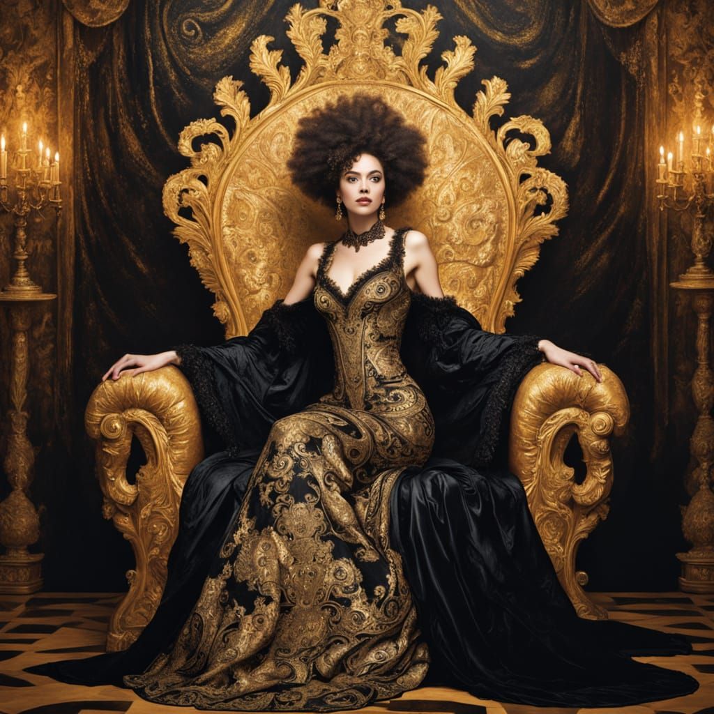 Regal Queen in Golden Splendor