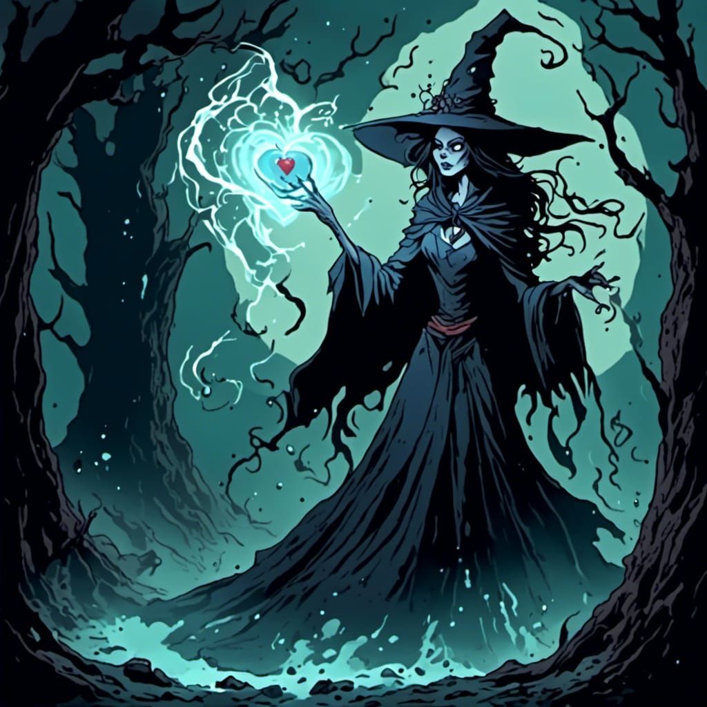 Scorned Witch Casting Revenge Spell