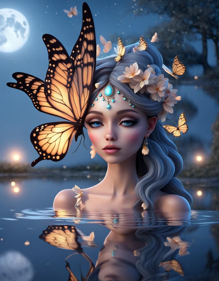 cute butterfly goddess