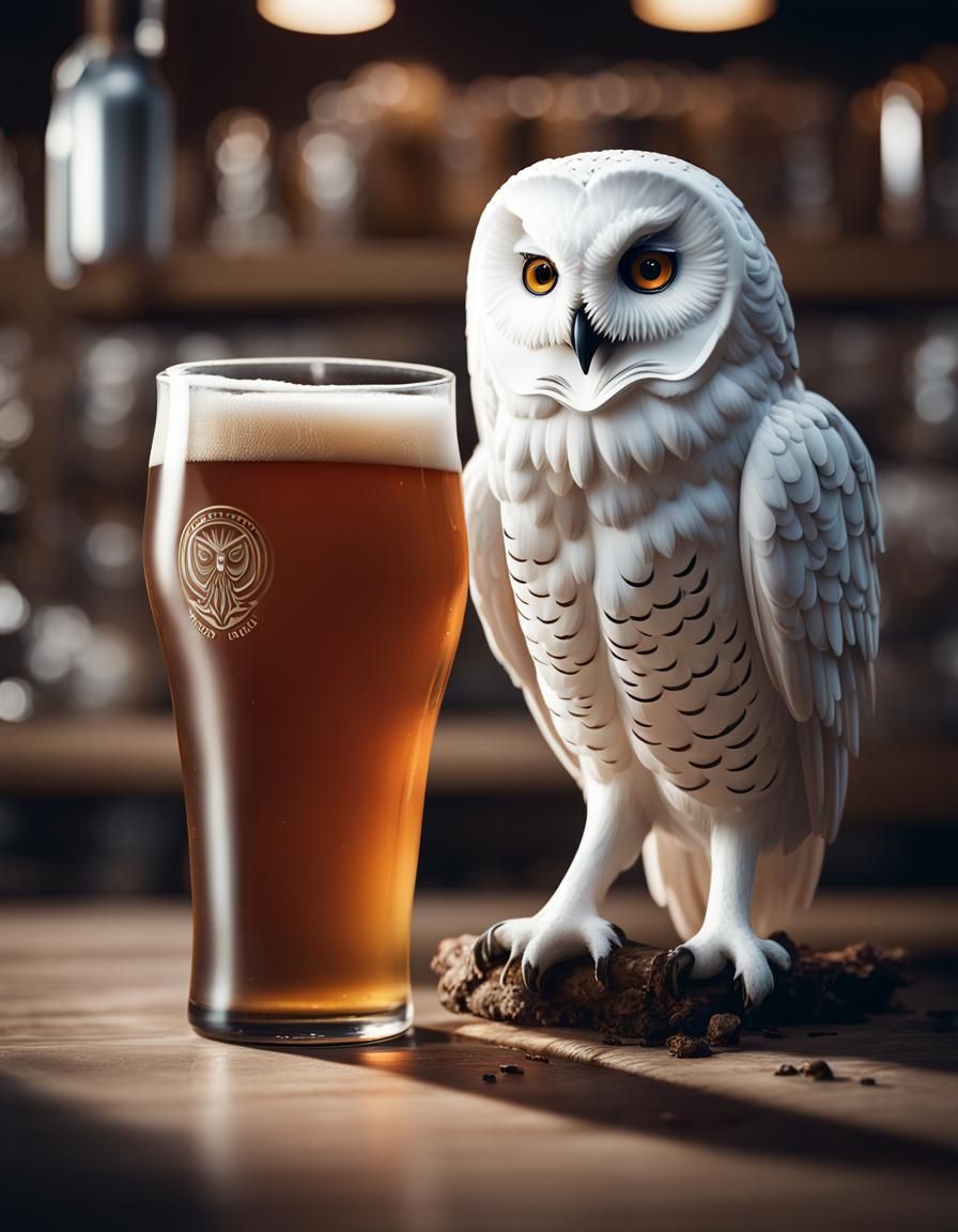 Photorealistic White Owl Concept Design