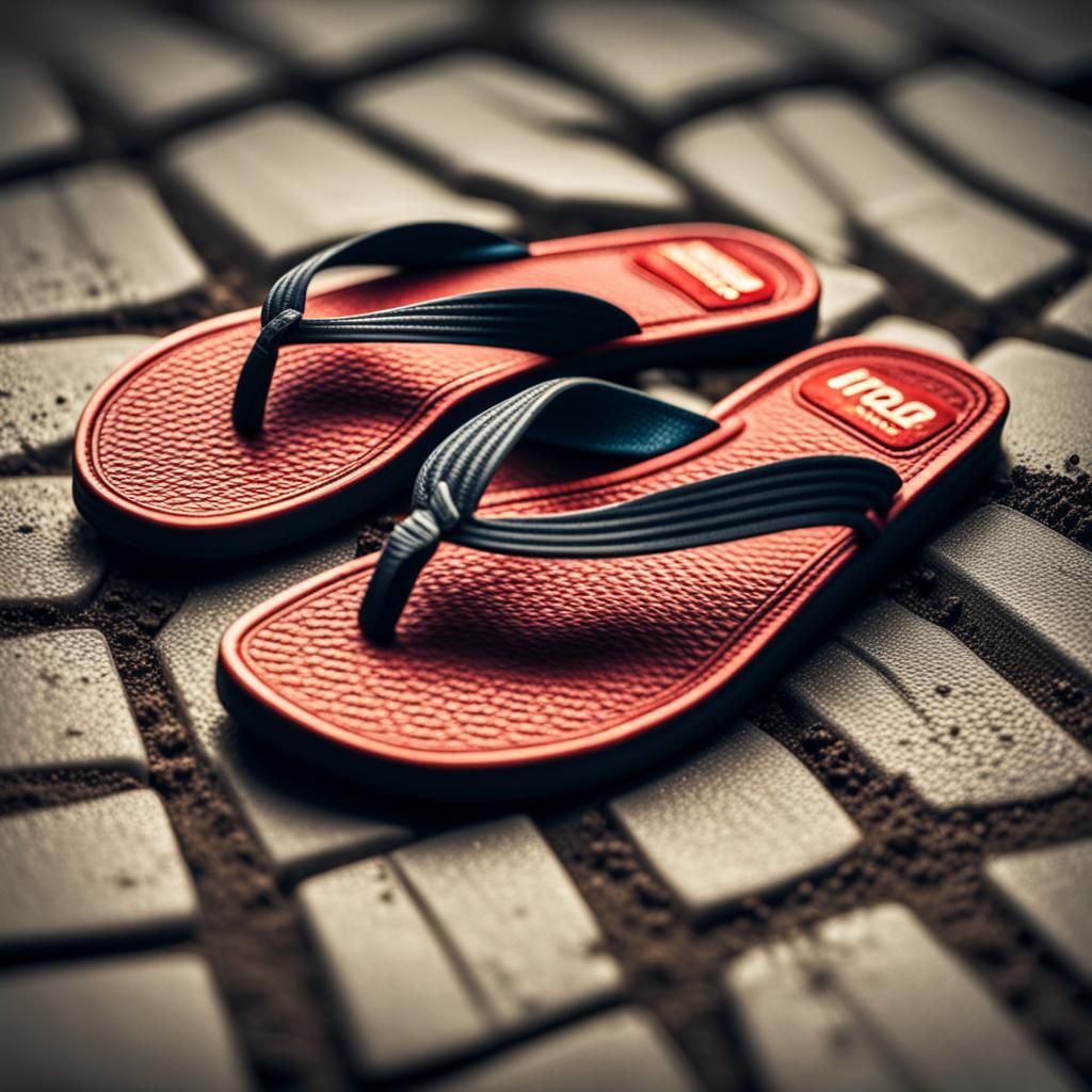 Hyperrealistic Flip Flop Hero on Flip Flop Tread