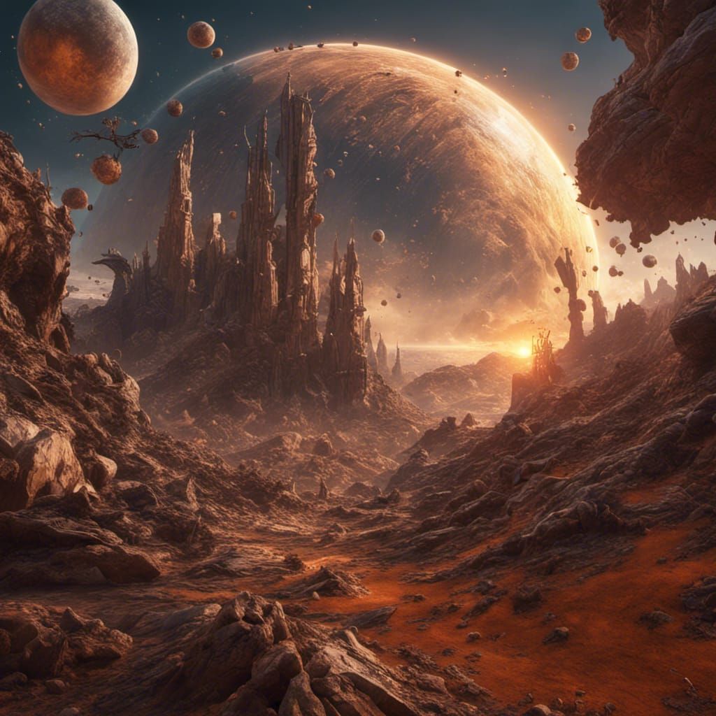 World Crumbles to Dust: Detailed Matte Painting