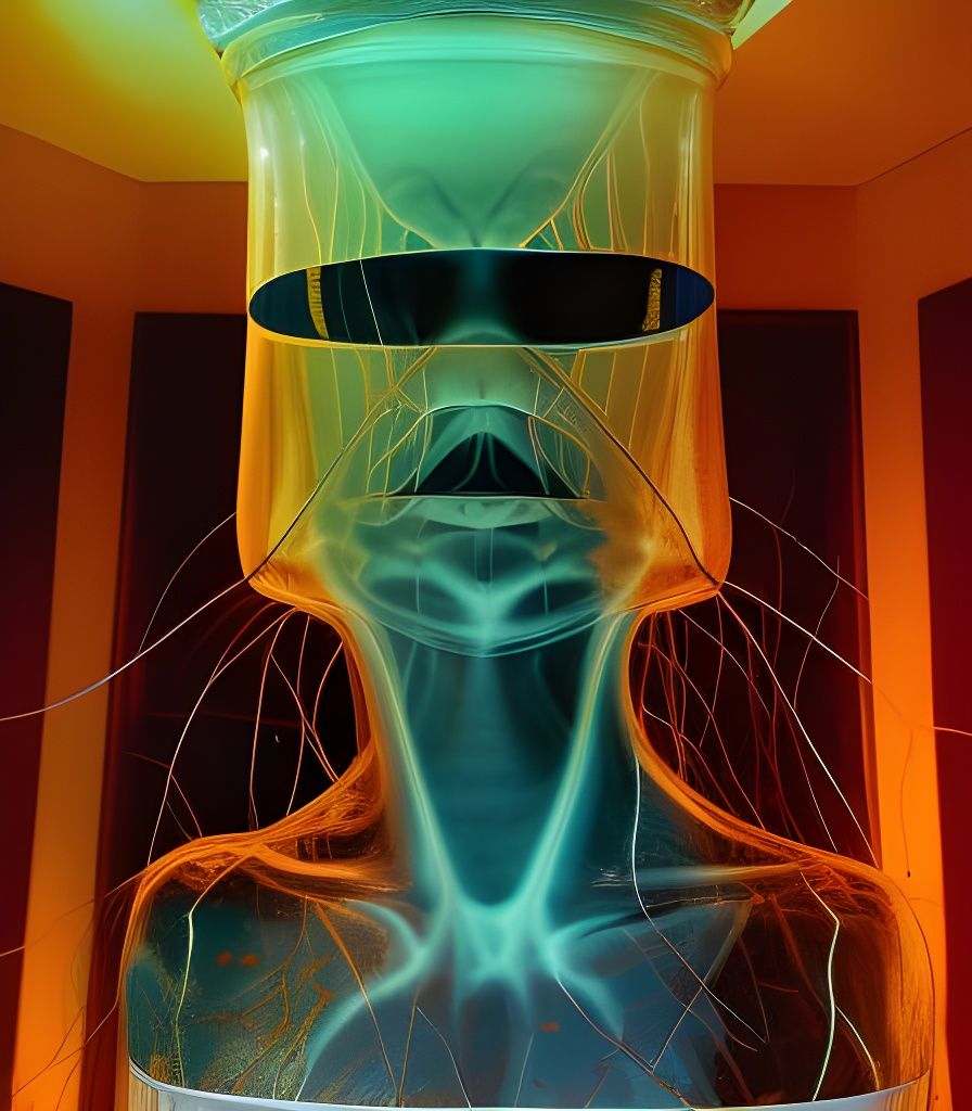 Hyperrealistic Close-Up of Anxiety-Encased National Geograph...