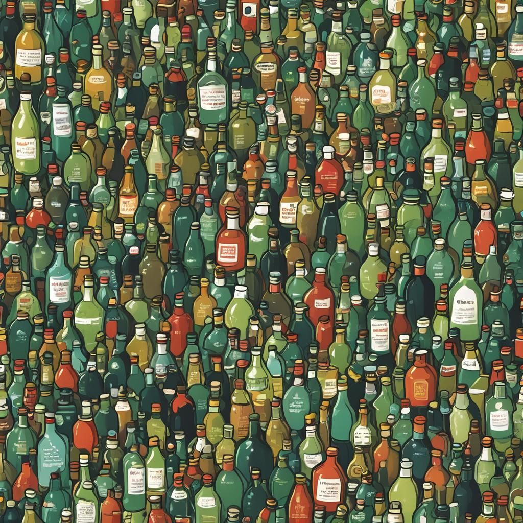 Large Bottle Containing Multiple People