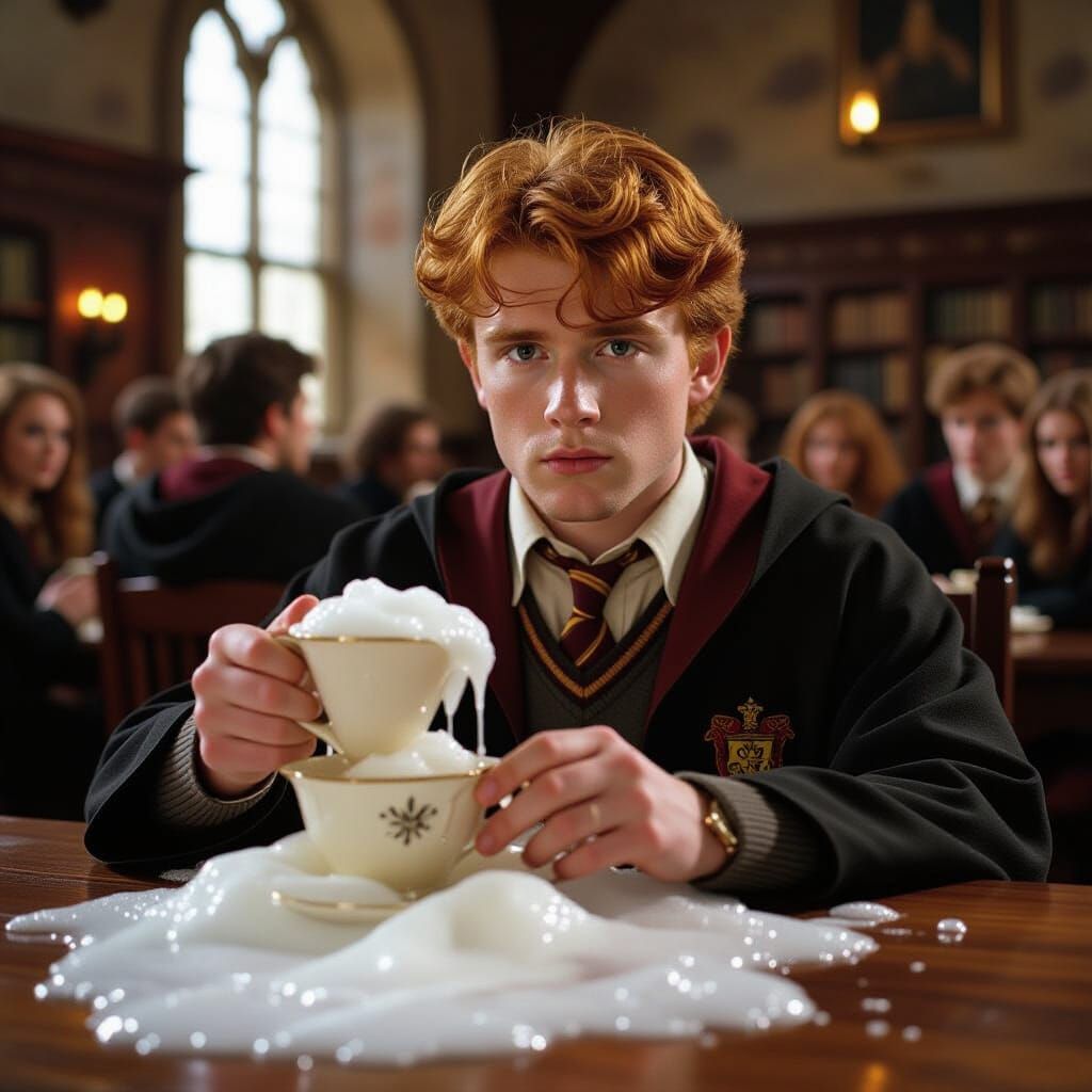 Seamus Finnigan Attempts to Brew Rum in the Great Hall