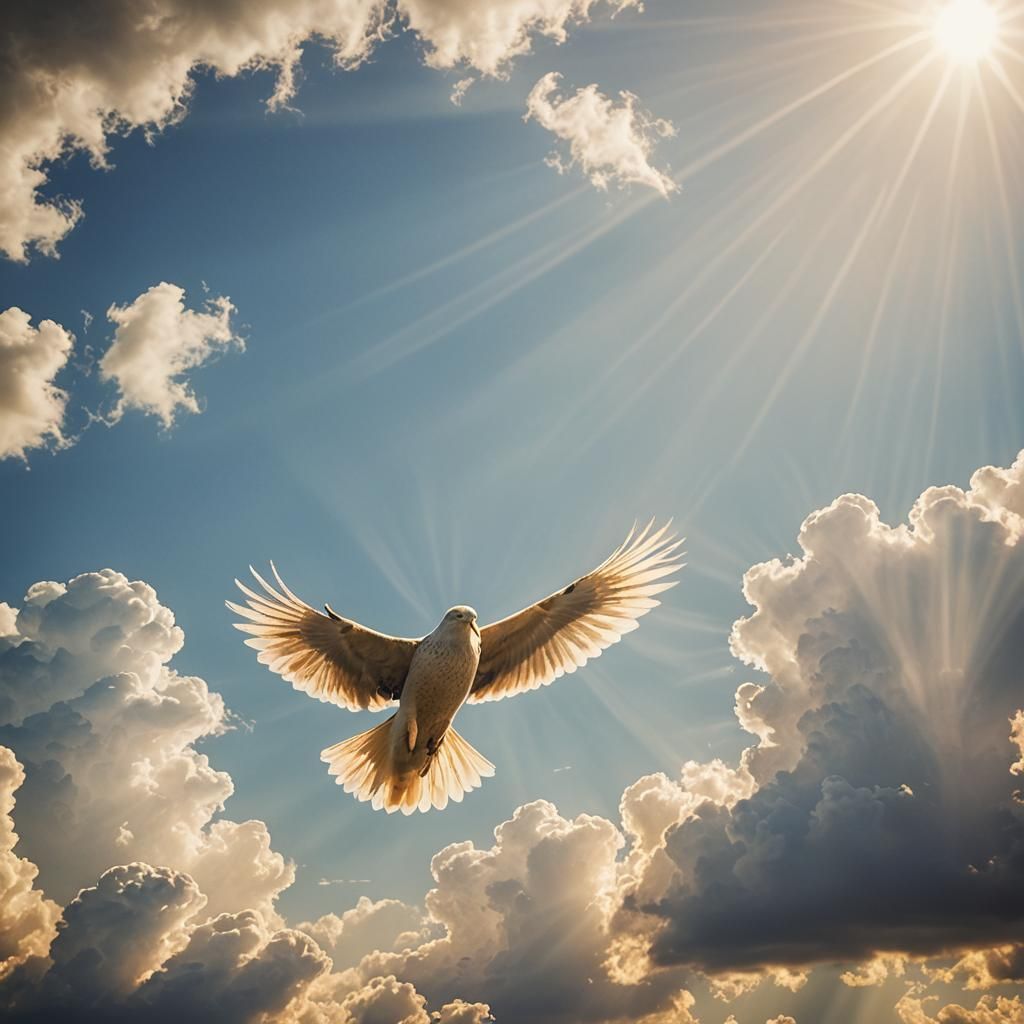 Ethereal Sunshine Bursting Through the Clouds