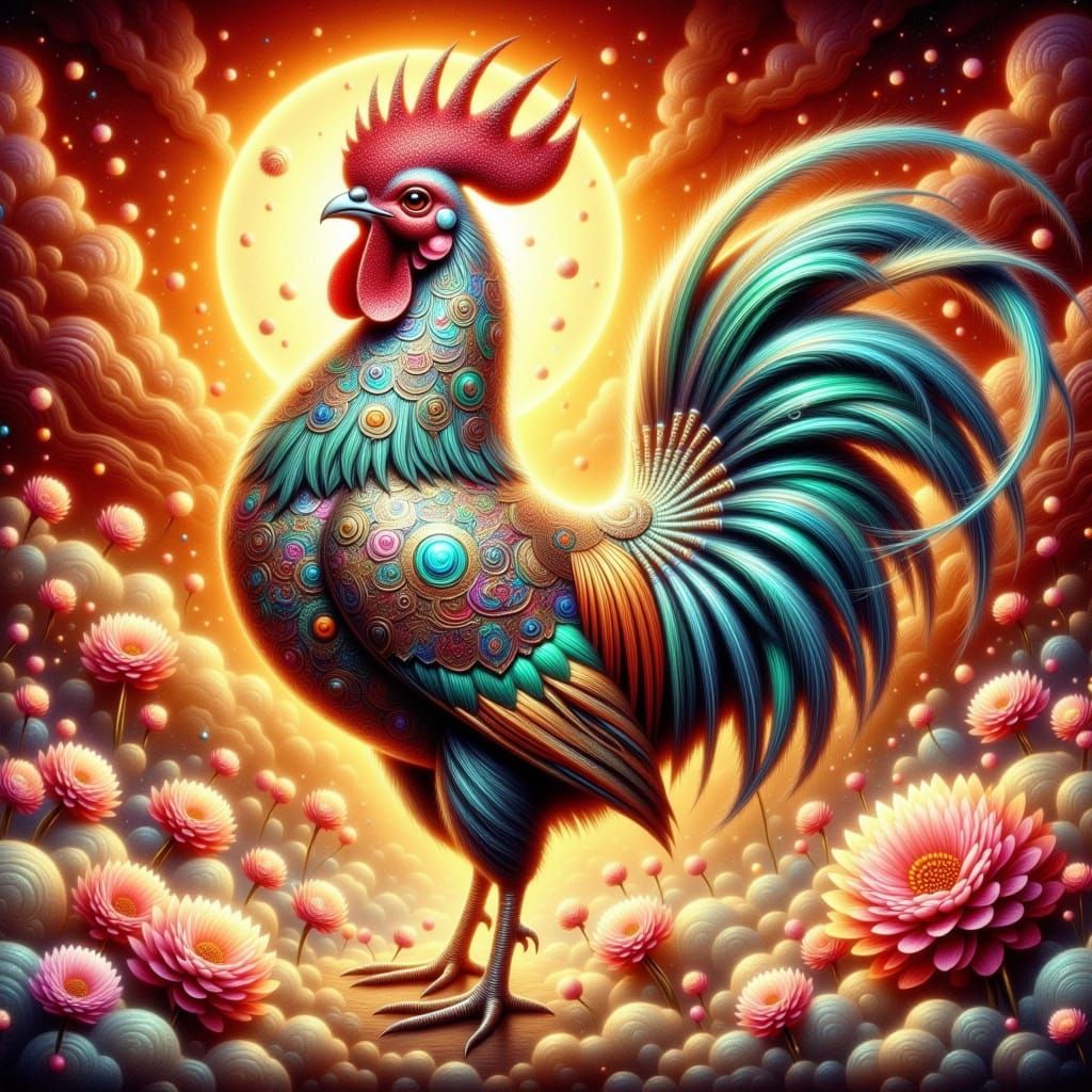 Majestic Metal-Yang Rooster Embodies Chinese Spirit