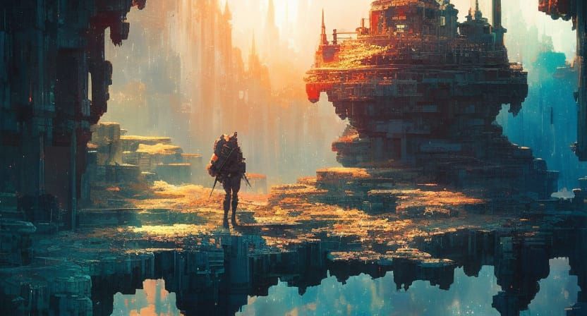 Empire's End: Hyperdetailed Gouache Illustration